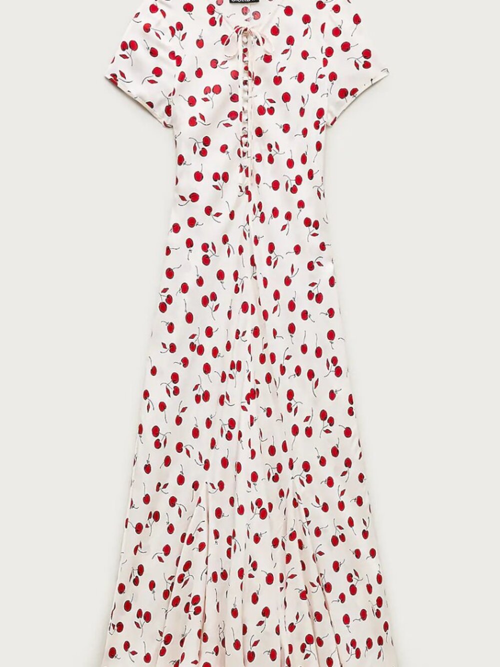 J. Crew Short Sleeve Cherry Print Dress